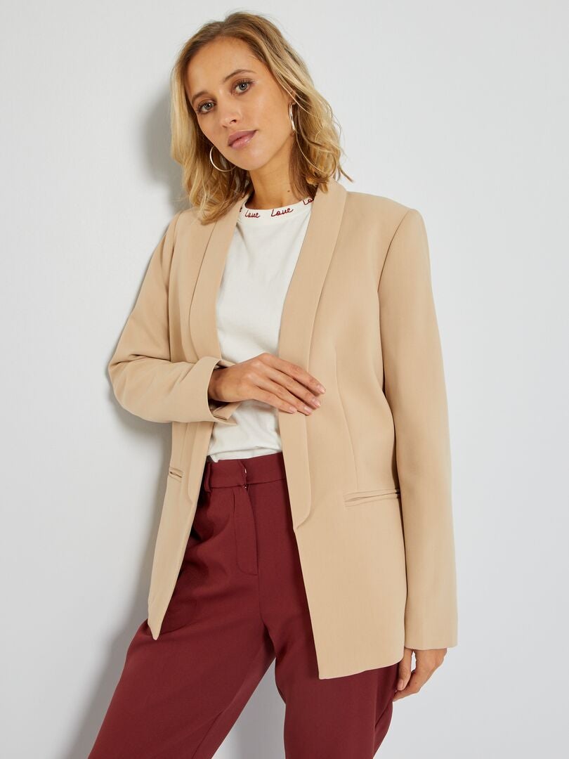 Midi Blazer Jakke - BEIGE