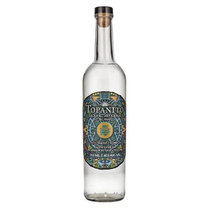 Topanito Mezcal Artesanal Blanco 100% Mague Espadín 40% Vol. 0,7l
