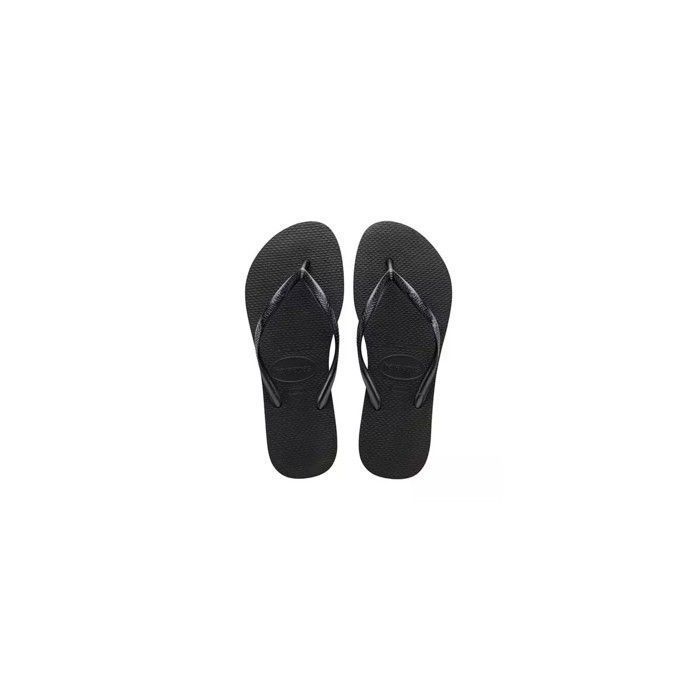 Tongs - Havaianas - H Slim - Noir - Semelle antidérapante - Logo en relief