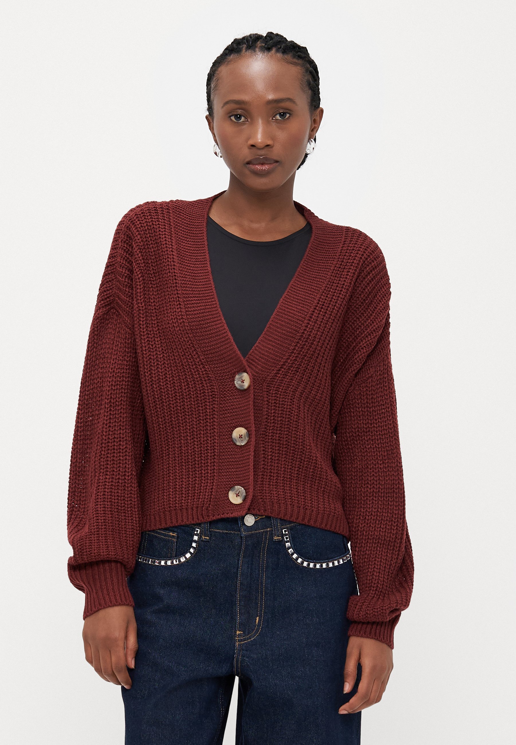 ONLY Petite ONLCAROL MOOI VEST - Vest - cabernet