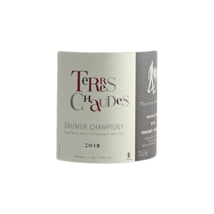 Saumur-Champigny Terres Chaudes Rouge 2018 - Bio - Lot de 3x75cl - Domaine des Roches Neuves - Vin AOC Rouge du Val de Loire -