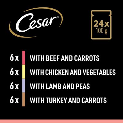 Cesar Pouches Pysznie świeży wybór w sosie
