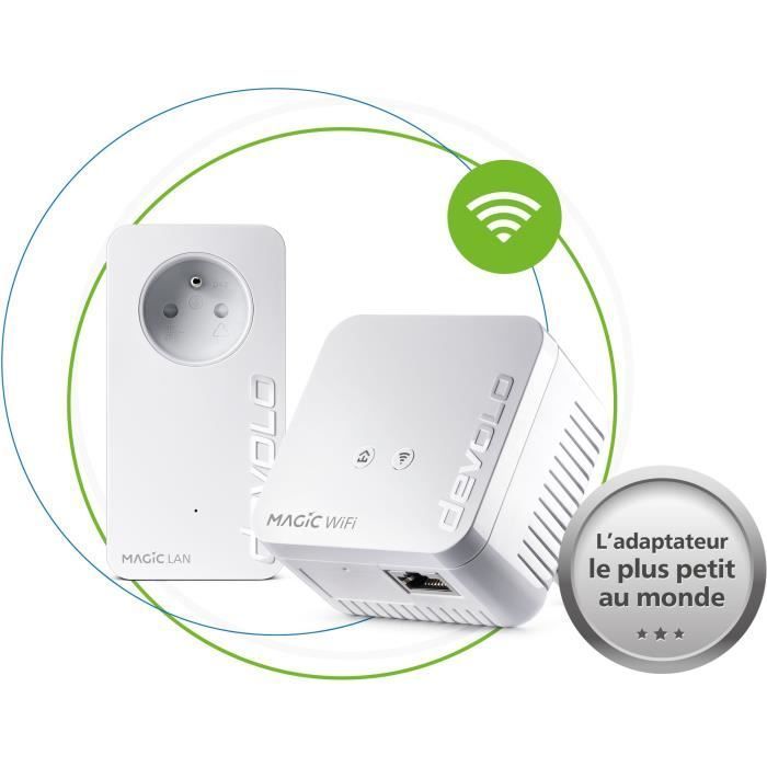 DEVOLO Magic 1 WiFi mini - Starterkit - 2 CPL-adapters - 1200 Mbit/s