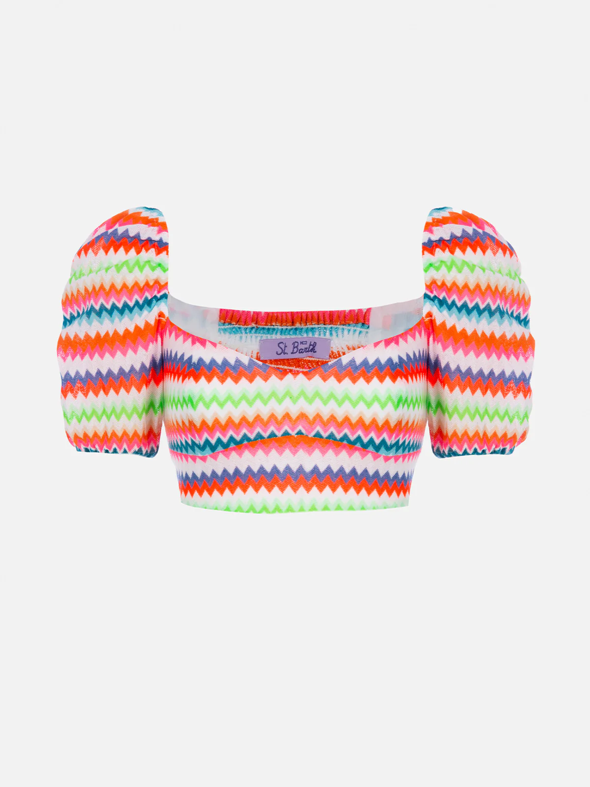Crop top van raschelbreisel voor dames