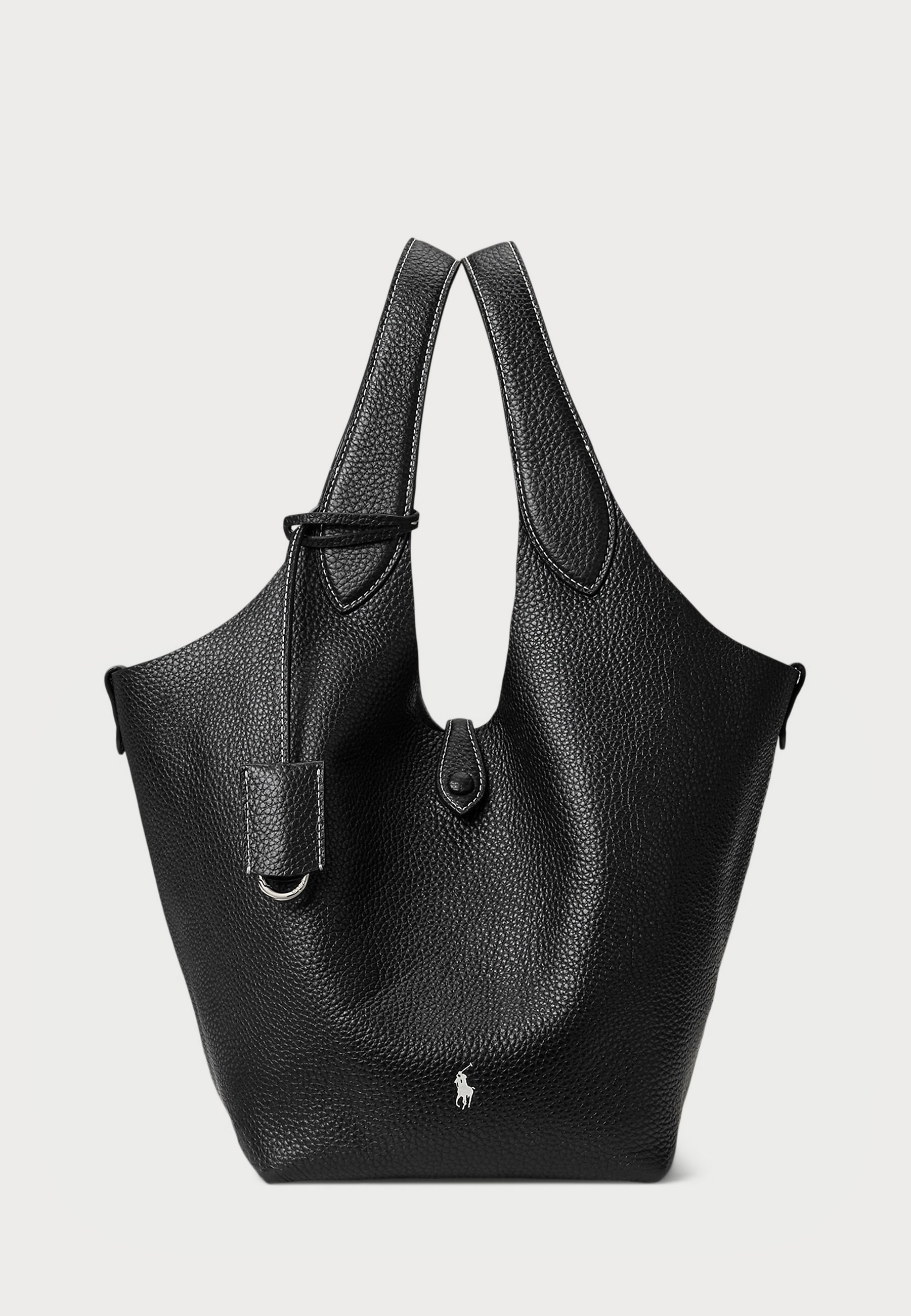 Polo Ralph Lauren POLO PLAY LEATHER TOTE - Tote bag - zwart
