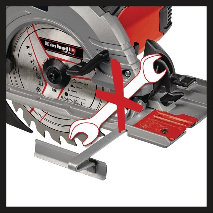 Einhell Scie circulaire 190mm TE-CS 190/1 ( 1500 W, 5 500 tours par minute) Livré avec lame aux carbures de tungstène