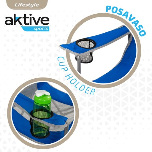 Silla Plegable Camping Con Posavasos Ypaldo Transpirable Aktive