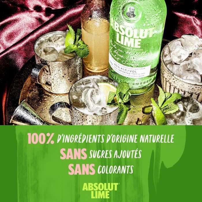 Absolut - Lime - Flavored Vodka - 40.0% ABV - 70cl