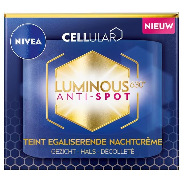 NIVEA Cellular Luminous 630 vakarinis naktinis kremas nuo spuogų<br>50ml - visiems odos tipams