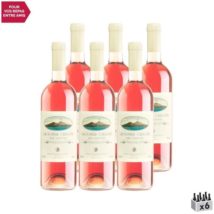 Lacryma Christi del Vesuvio Rosé - Lote de 6x75cl - Cantine Scala - Vino rosado DOP - Origen Italia - Palomino, variedades de uva Sciascinoso
