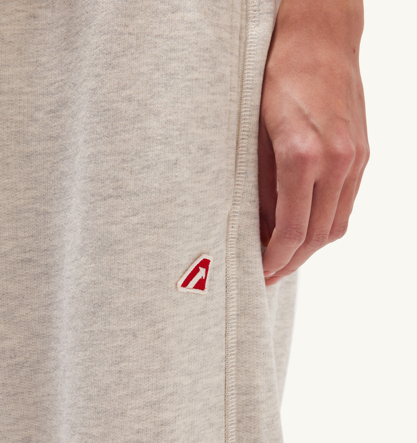 PANTALONI DE JOGGER DIN JERSEY DE BUMBAC PERIAT GRI MELANGE