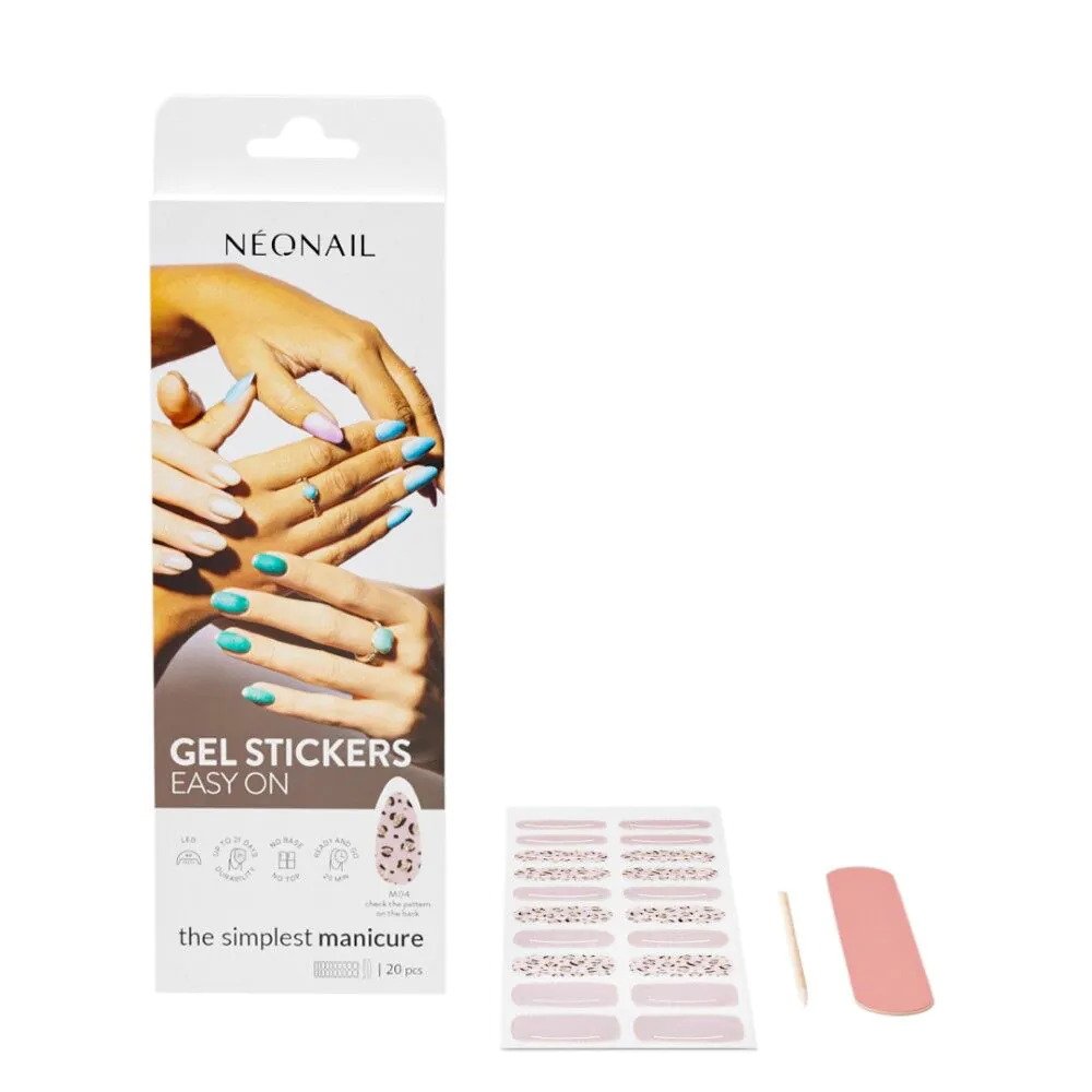 Neonail Gel Stickers Easy On Naklejki hybrydowe M04 20szt