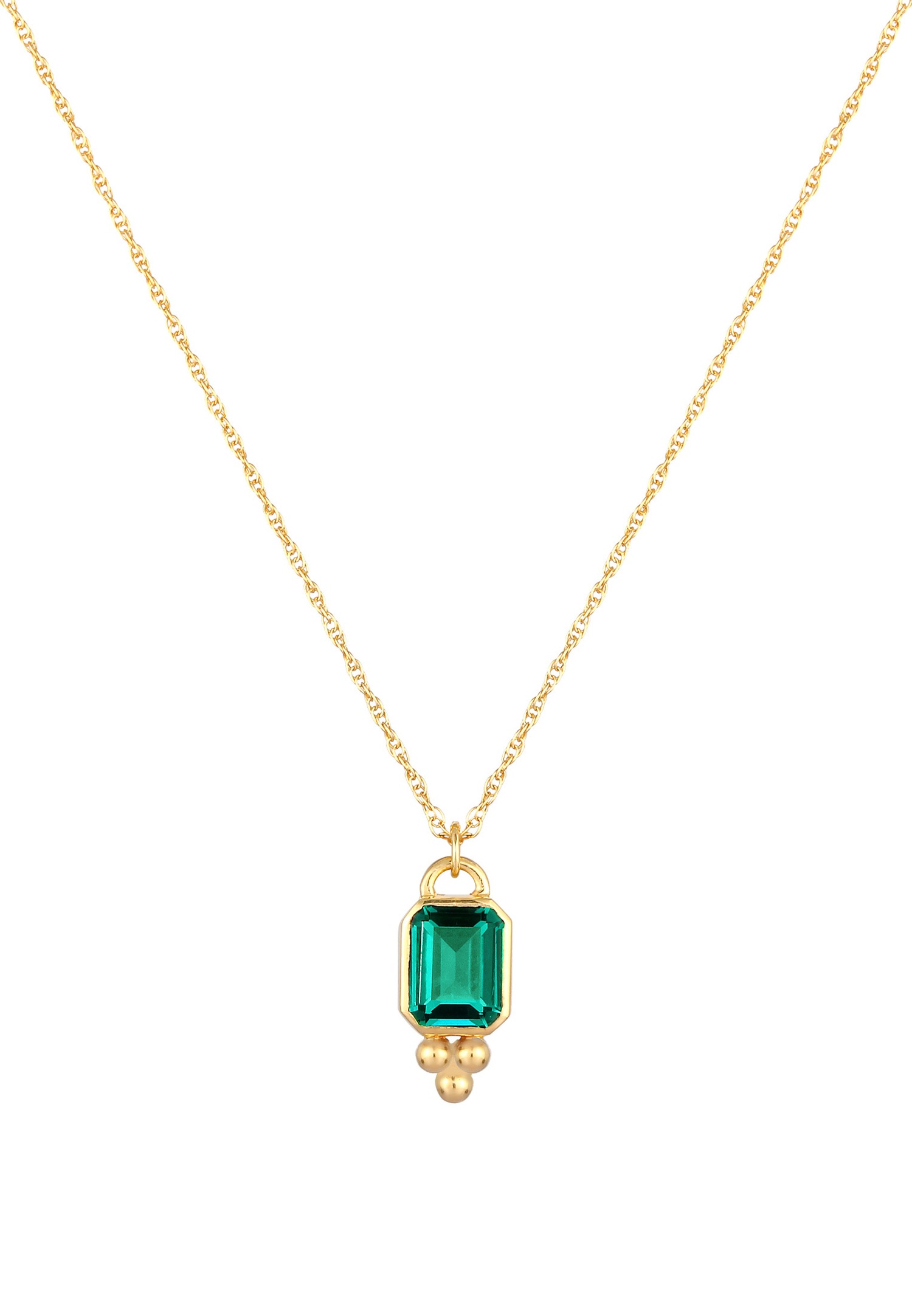 Elli PREMIUM Pendentif élégant pour dames avec quartz en 925/1000 argent massif plaqué or