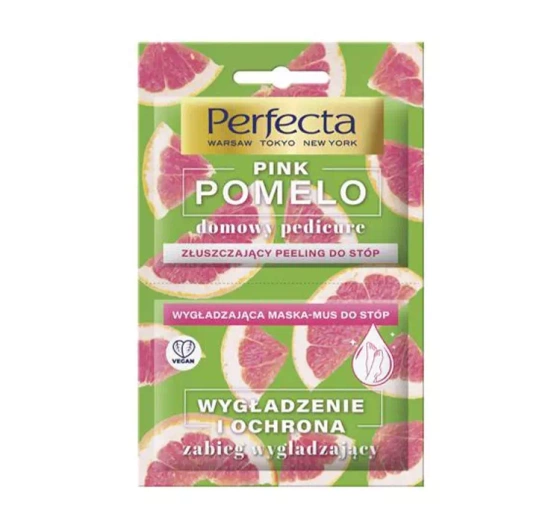 PERFECTA PINK POMELO DOMOWY PEDICURE PEELING   MASKA-MUS DO STÓP 2x6ML