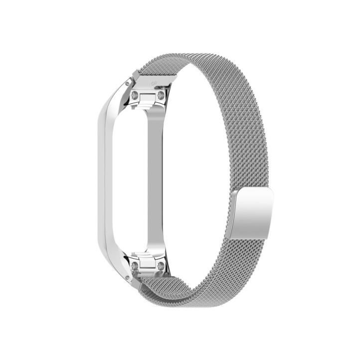 Milanaise-Armband aus Edelstahl für Samsung Galaxy Fit2 SM-R220 – Silber