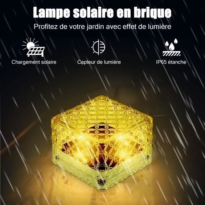 Luces solares para exteriores KENLUMO - Paquete de 4 - Blanco cálido