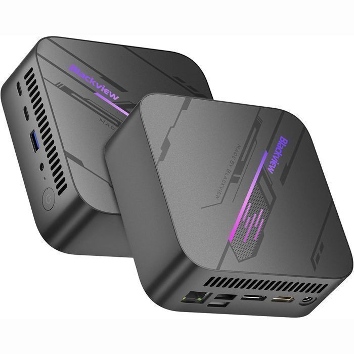 Blackview MP100 Mini PC - AMD Ryzen 7430U (6C/12T, up to 4.3 GHz) - Windows 11 Pro - 16GB DDR4 RAM - 512GB SSD - Bluetooth 5.2 - WiFi 6 - 4K HD