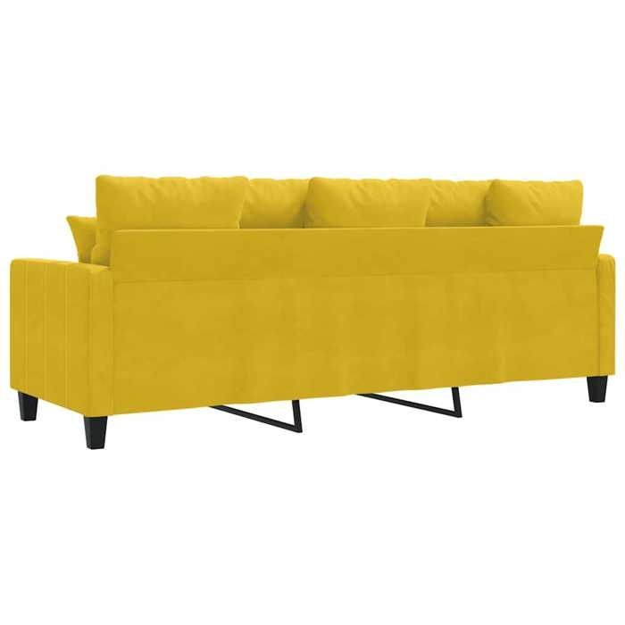 vidaXL Sofá de 3 plazas, sillón reclinable con cojines, asiento con reposabrazos y respaldo, sillón para TV de salón, 359319