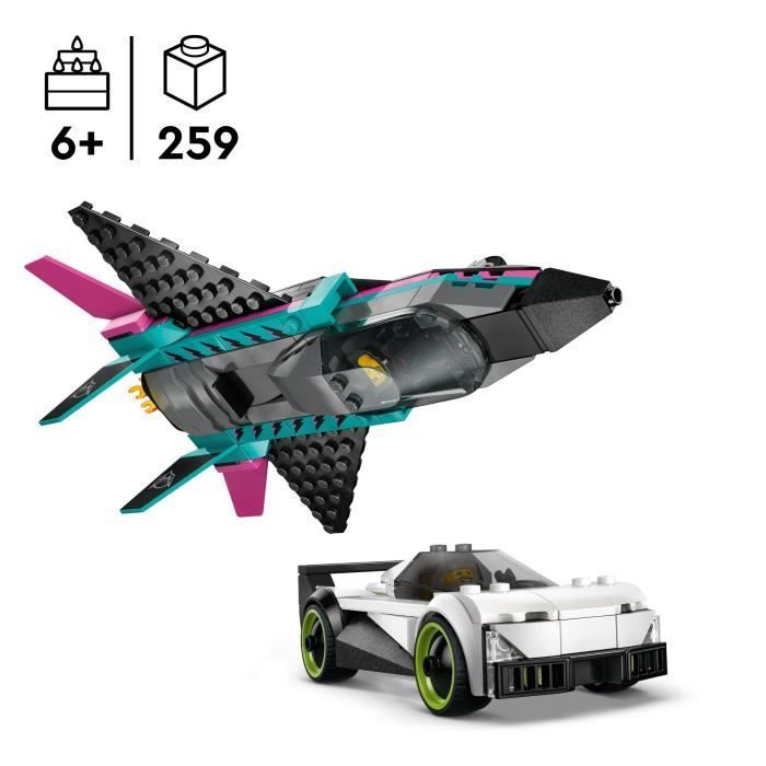 LEGO City 60489 Jet vs. Auto - Bouwspeelgoed voor kinderen vanaf 6 jaar - Cadeau-idee