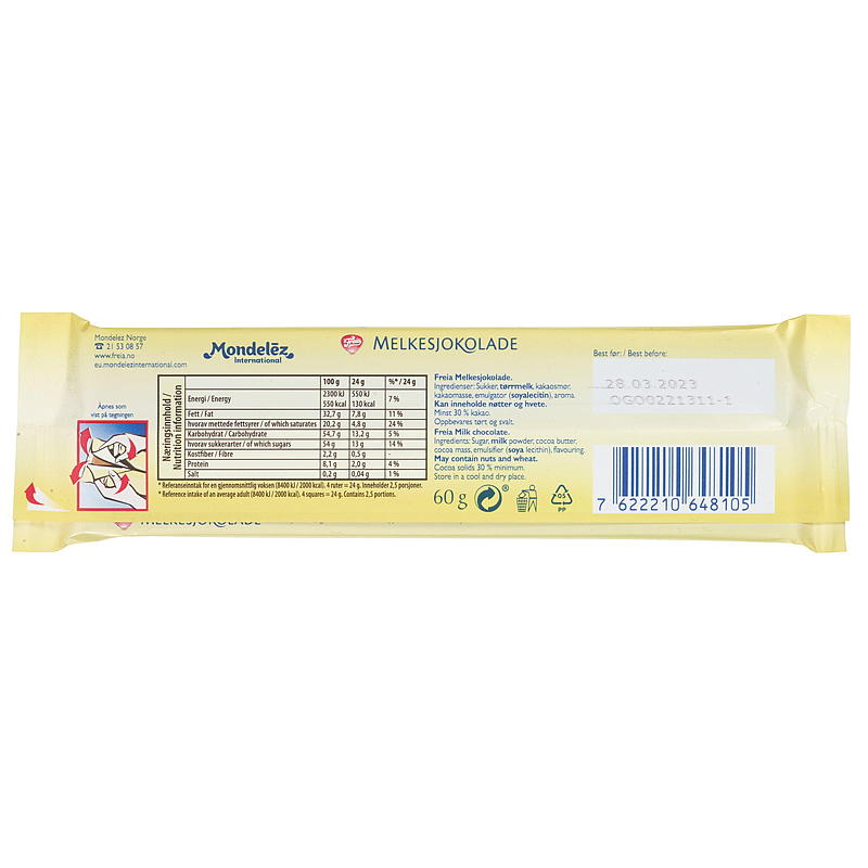 Freia Mjölkchoklad 60 g Freia