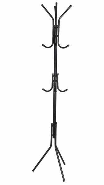 Wieszak metalowy czarny 175cm, 12 haczyków, nowoczesny