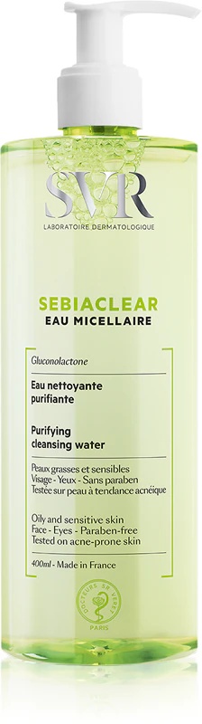 SVR Sebiaclear Eau Micellaire matējošais micelārais šķidrums taukainai un problemātiskai ādai