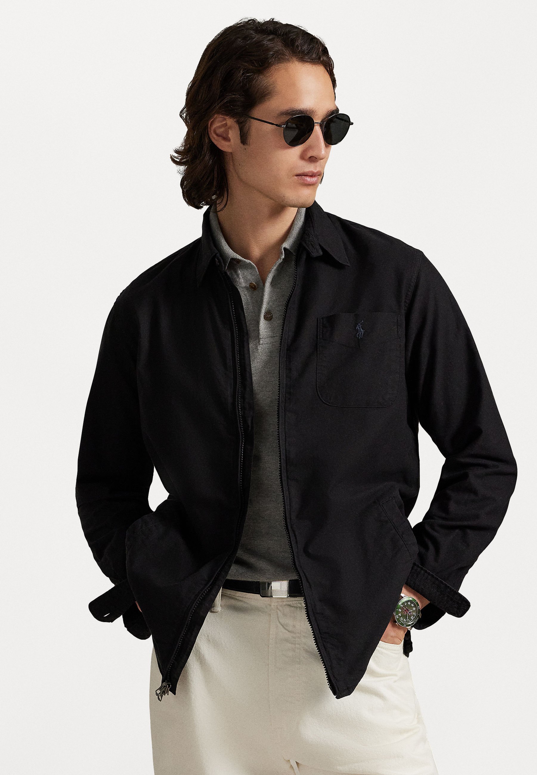 Camicia Oxford tinta in capo Polo Ralph Lauren - Giacca leggera - nera
