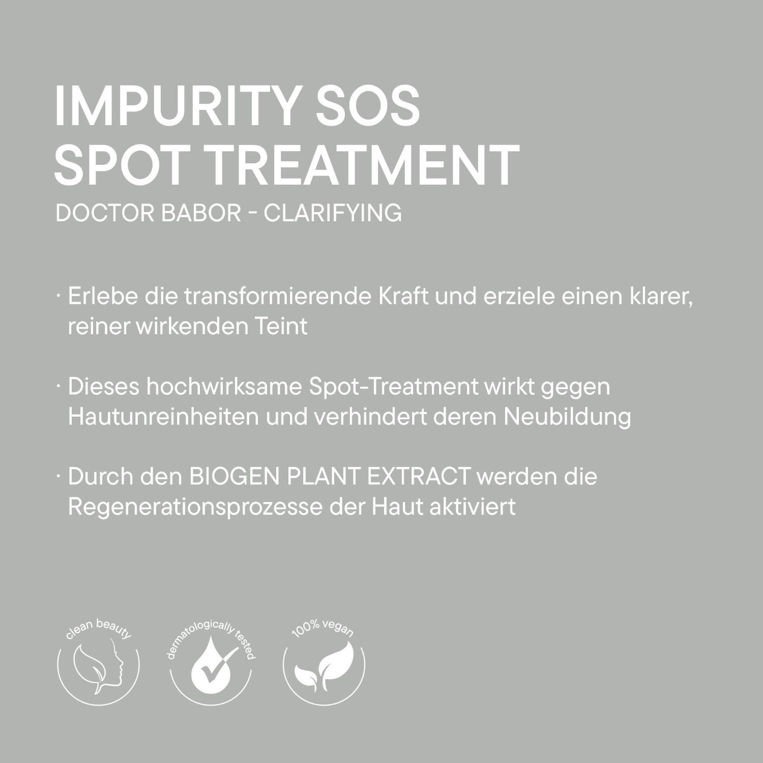 BABOR njega protiv bubuljica DOCTOR BABOR SOS tretman za bubuljice - 15 ml