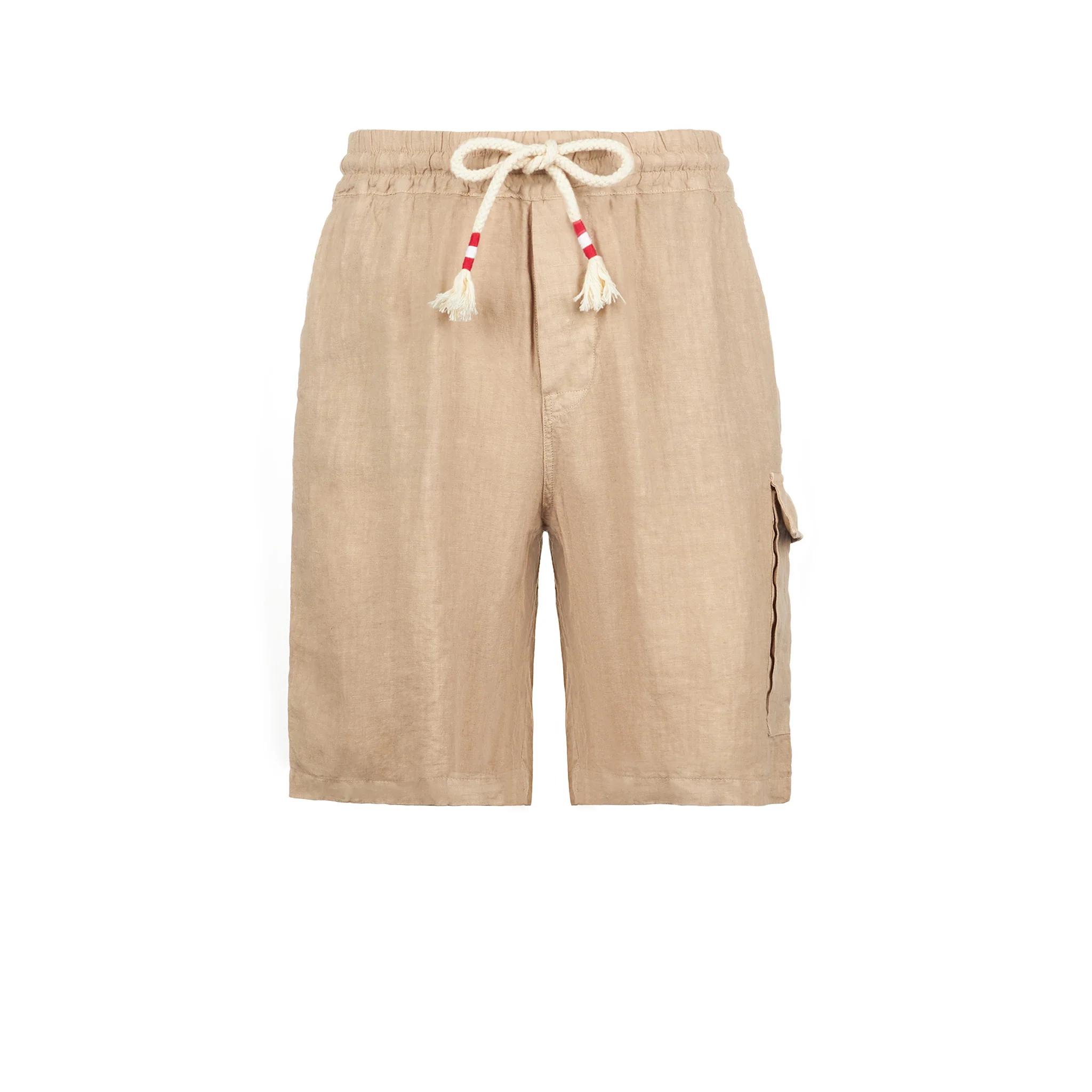 Beige linnen Bermudashorts voor heren