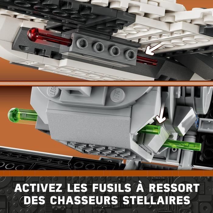 LEGO Star Wars 75348 Mandalorian Fang Fighter vs. TIE Interceptor, Spaceship Toy