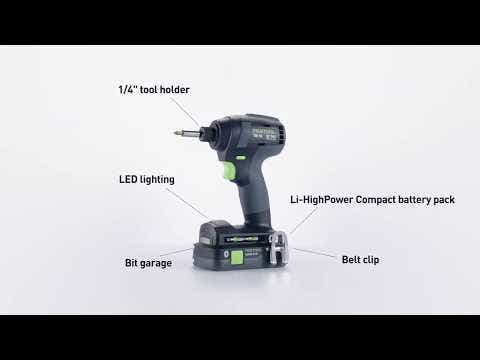 Parafusadeira de impacto sem escova FESTOOL 18 V TID, cor básica, modelo 576481