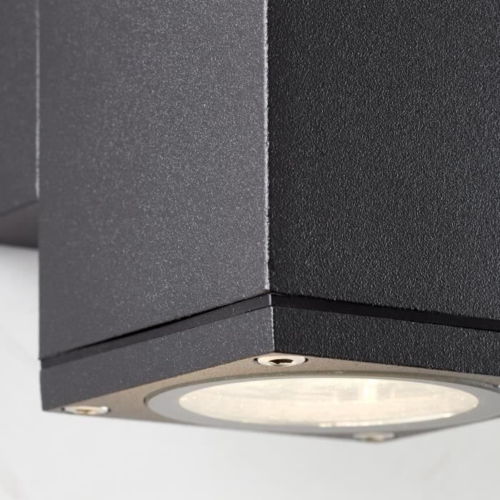 Applique da esterno - BRILLIANT - HALLY - Metallo e vetro - Antracite - LED GU10 - 1 x 10 W IP44