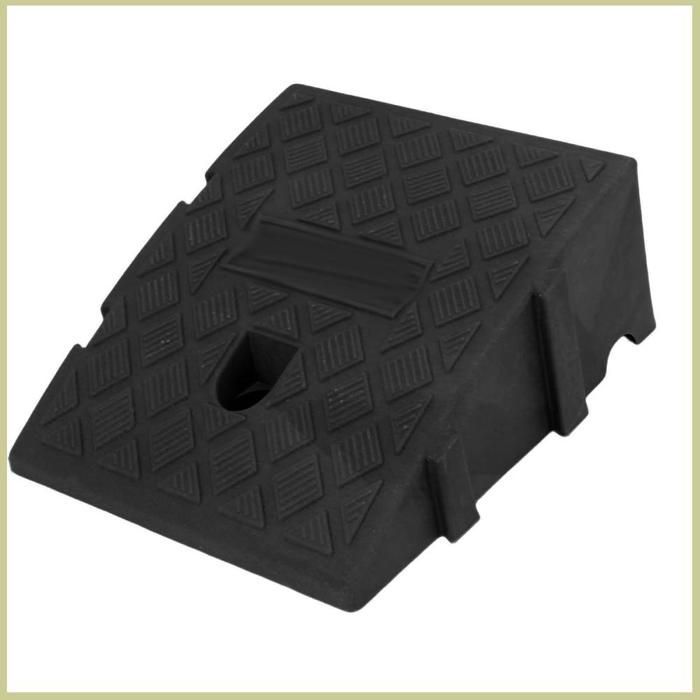 Rampa para bordillo Cocosity, rampa para entrada de vehículos, 13 cm de altura, diseño con hebilla, antideslizante, texturizada, para carga de motocicletas, color negro.