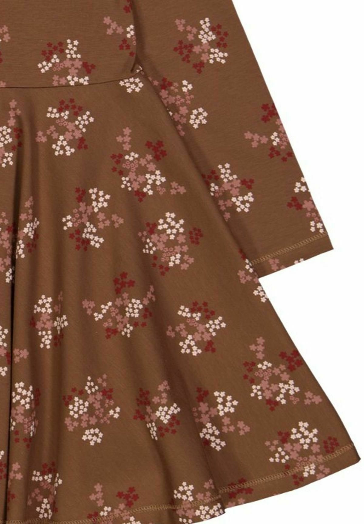 Robe en jersey Müsli by GREEN COTTON LANGARM - coloris écorce cabernet nightingale