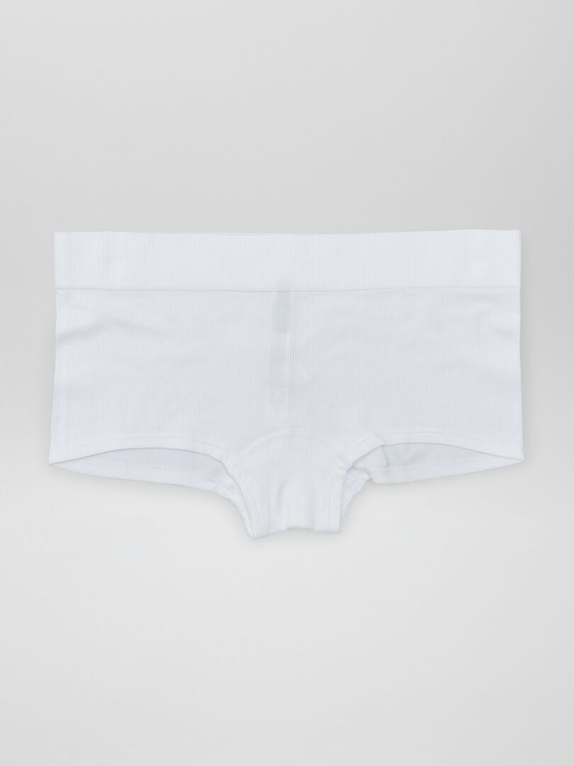 Conjunto de 2 calças culote caneladas - BRANCAS