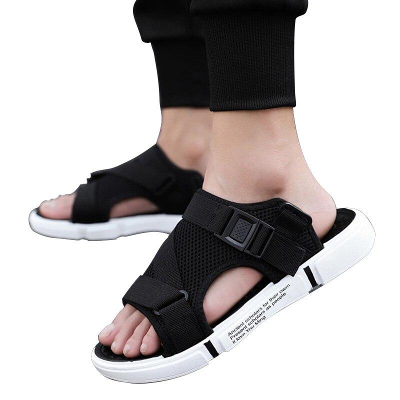 Sandali in tela da uomo, nuove scarpe estive, sandali casual da uomo, tendenza da spiaggia, abbigliamento sportivo casual, pantofole a doppio uso.