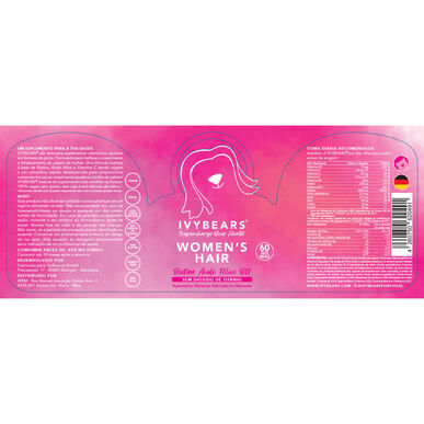 Dámské vlasové vitamíny Ivy Bears 60 gumových bonbónů 60 gumových bonbónů