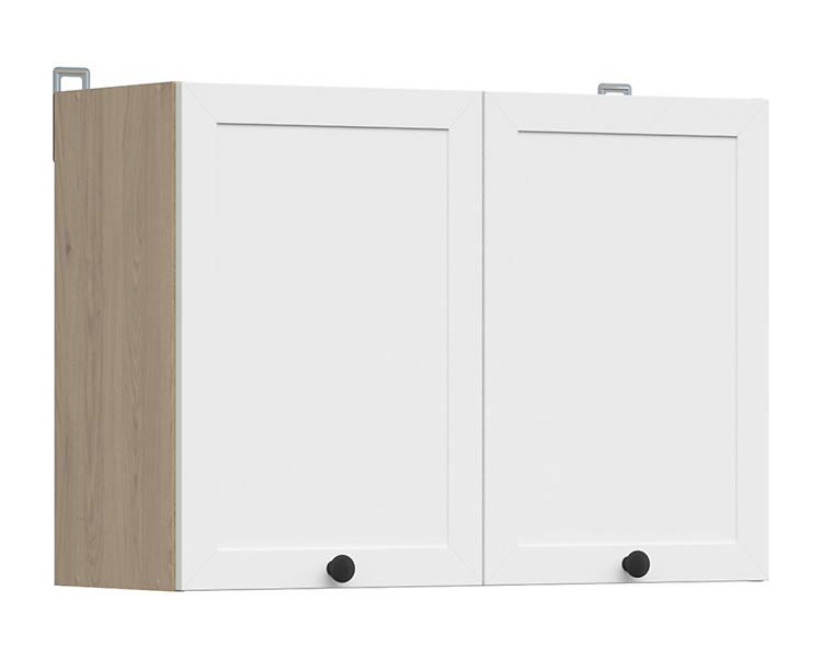 Szafka kuchenna górna Junona Line 80 cm z 2 drzwiami dąb bernstein/biały