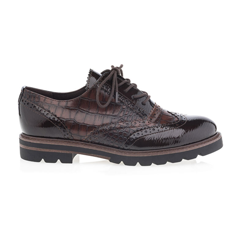 Brązowe buty sznurowane damskie / buty typu derby
