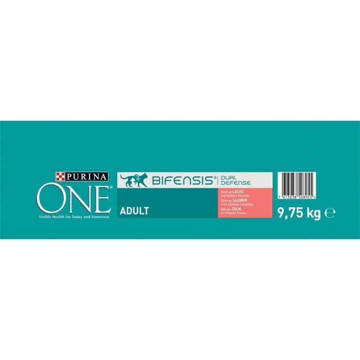PURINA ONE Bifensis Adulte Saumon 9,75kg Croquettes pour chats adultes