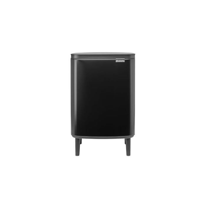 Poubelle de Cuisine - Brabantia - 227226 - Fermeture Silencieuse - Seau Amovible - Noir Mat