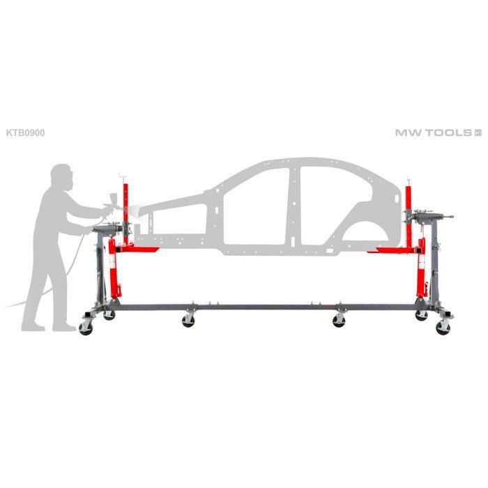 Pont rotatif carrosserie 360° – 900 kg – Mobile & hydraulique – Restauration châssis voiture MW Tools KTB0900