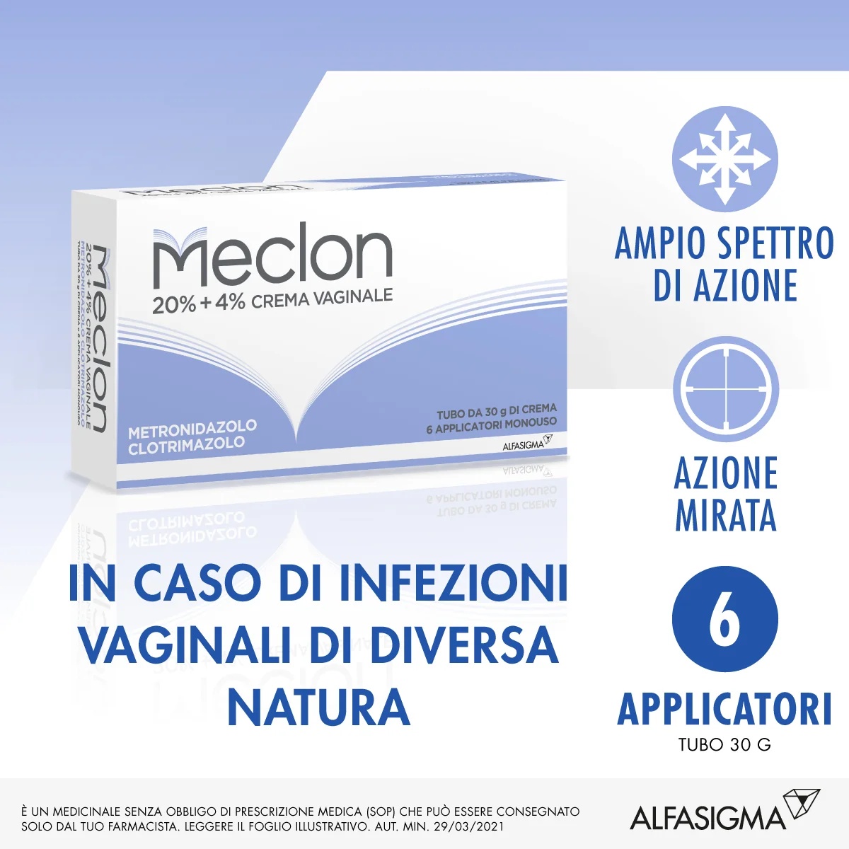 MECLON Meclon Vaginalcreme 20 % + 4 % mit 6 Applikatoren 30 g Vaginalinfektion