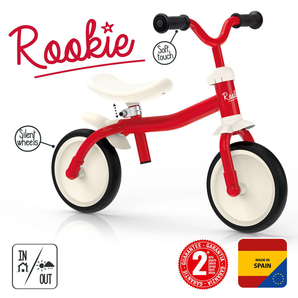 Bicicletă de echilibru Smoby Rookie pentru copii (fără pedale)