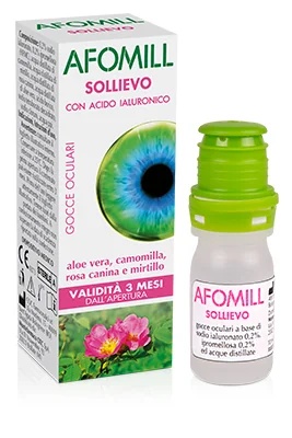 AFOM Afomill Relief Oogdruppels 10 ml Hydraterende oogdruppels met hyaluronzuur