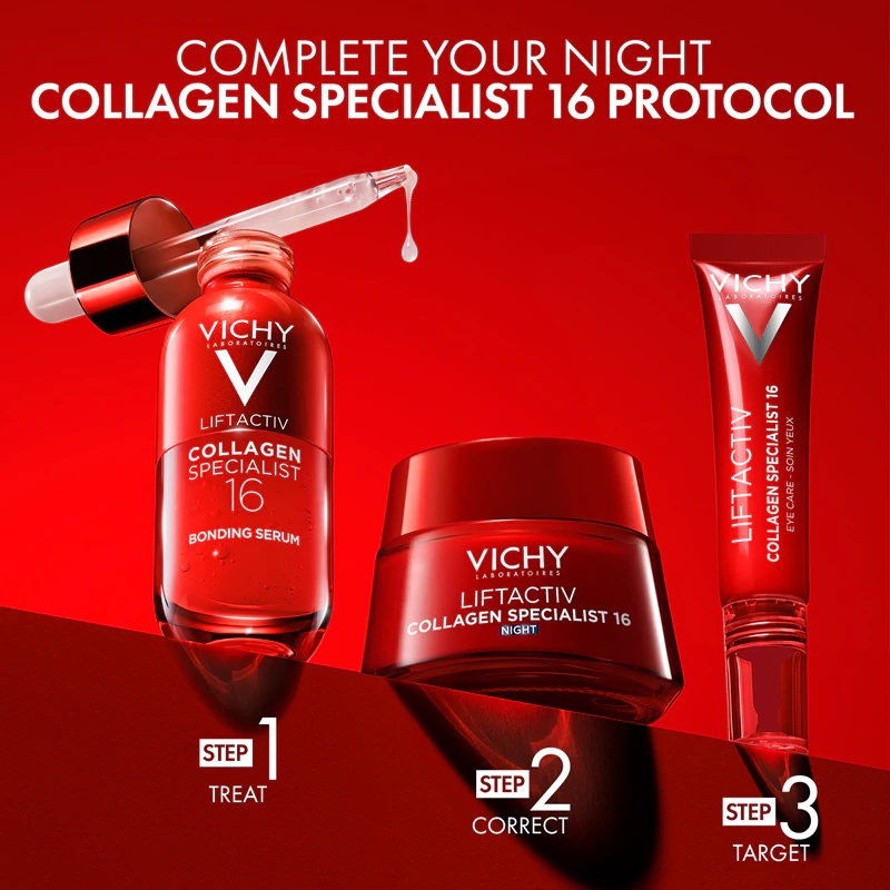 „Vichy Liftactiv Collagen Specialist 16 Night“ stangrinantis naktinis kremas nuo raukšlių