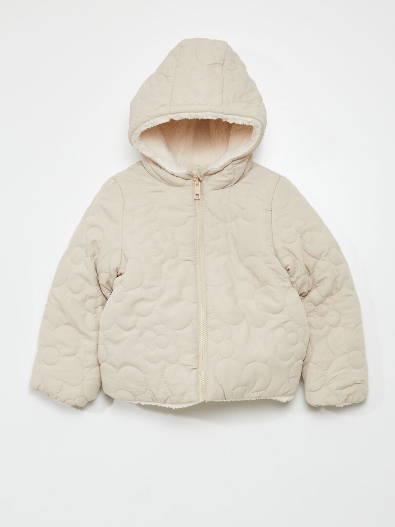 Dubbelzijdig gewatteerd jack - Beige/Wit