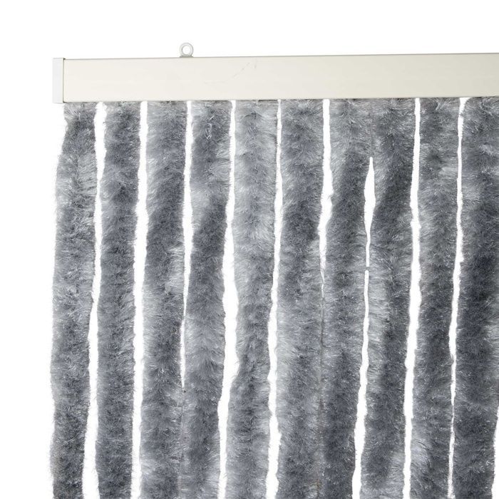 Cortina lisa de chenilla gris oscuro WERKA PRO de 90 x 220 cm.