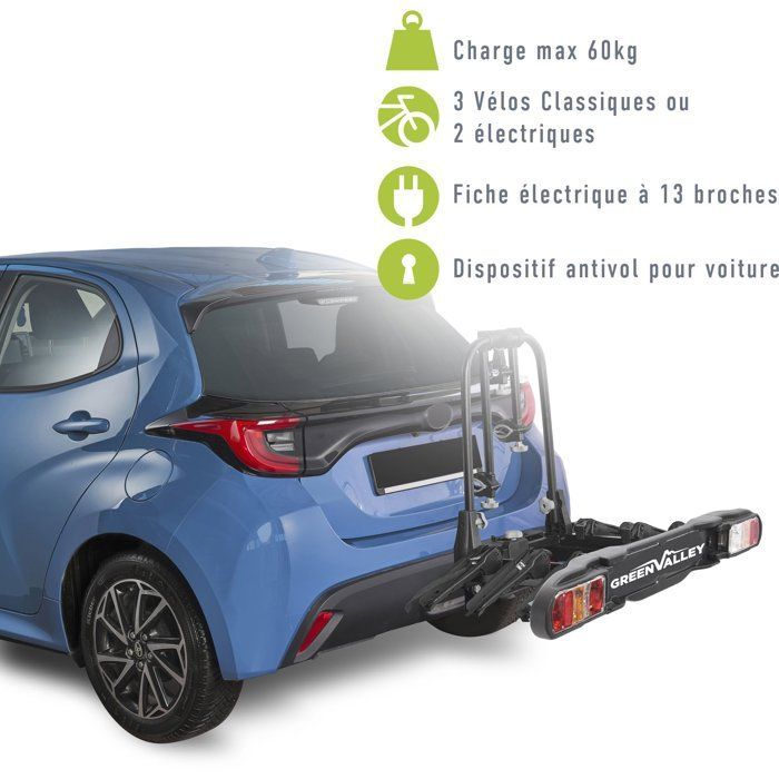 Green Valley Disco 3-Fahrrad-Autofahrradträger - Fahrradträger fürs Auto