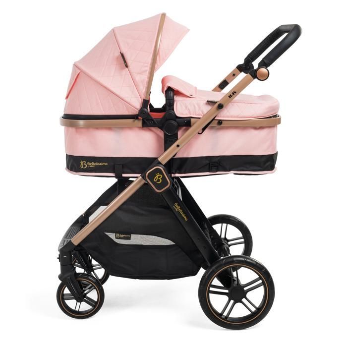 3-in-1-Reisesystem – Autositz und Babywanne – ab Geburt bis 22 kg – Bebelissimo J'AIME – rosa